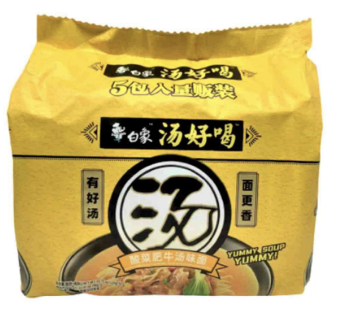 白象酸菜肥牛汤味面(五连包)